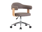 Meubiana swivel office chair, bentwood and fabric