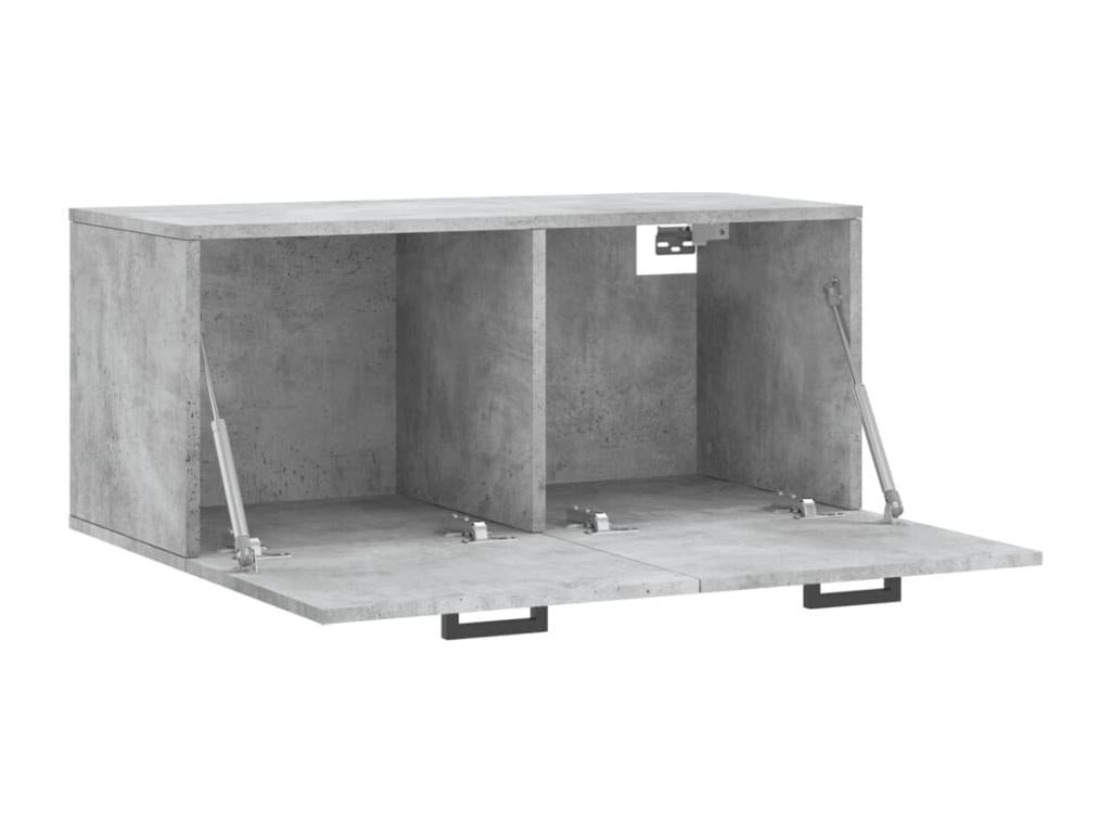 Concrete grey wall cabinet 80x36.5x35 engineered wood