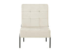 Relaxation chair 65x79x87 cm Cream white velvet