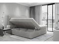 Complete box spring set including headboard, bed base, mattress, and mattress topper by Meubiana - luxury black velvet - 180x200 cm