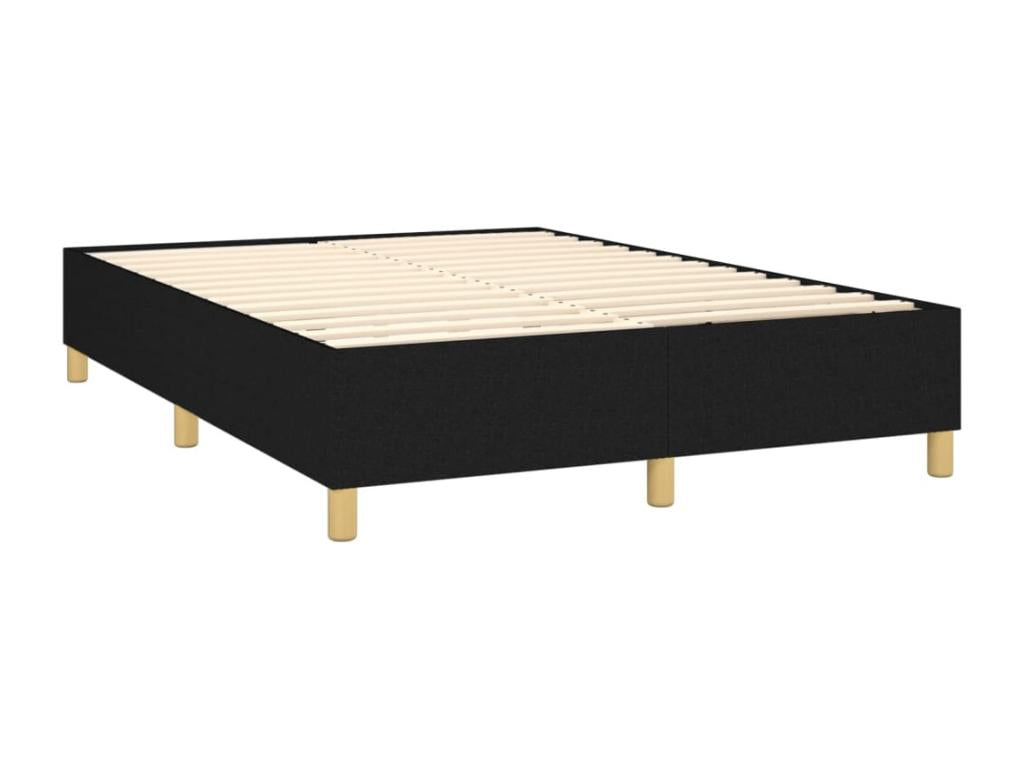 Meubiana bed base with black mattress, 140x190 cm, fabric