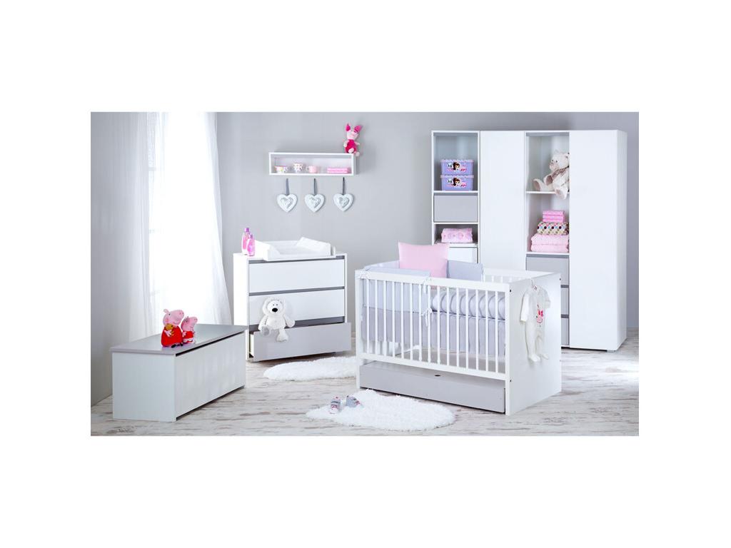 LittleSky baby cot by Meubiana - White