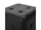 2-piece pouf set, black, 30x30x30 cm, faux leather
