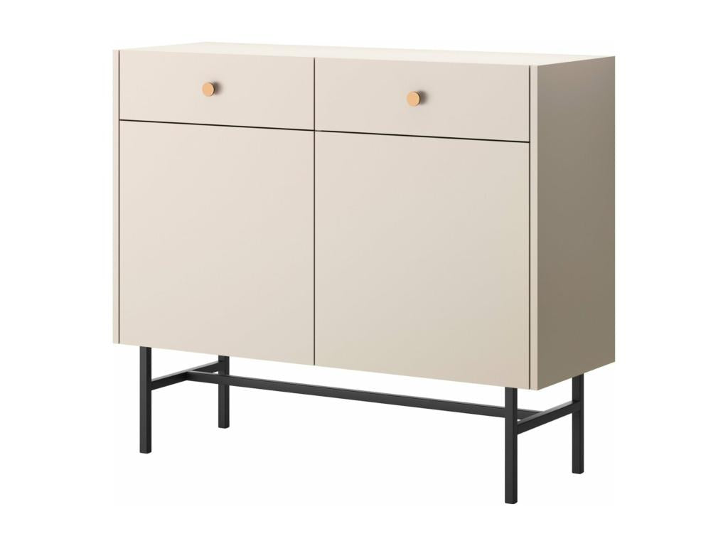 2-door, 2-drawer sideboard - 104 cm - beige - Meubiana