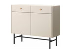 2-door, 2-drawer sideboard - 104 cm - beige - Meubiana