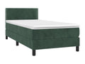 Upholstered bed base and mattress, dark green, 80x200 cm, velvet