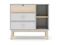 3-Drawer Chest with 2 Shelves, 90cm Wide - Meubiana