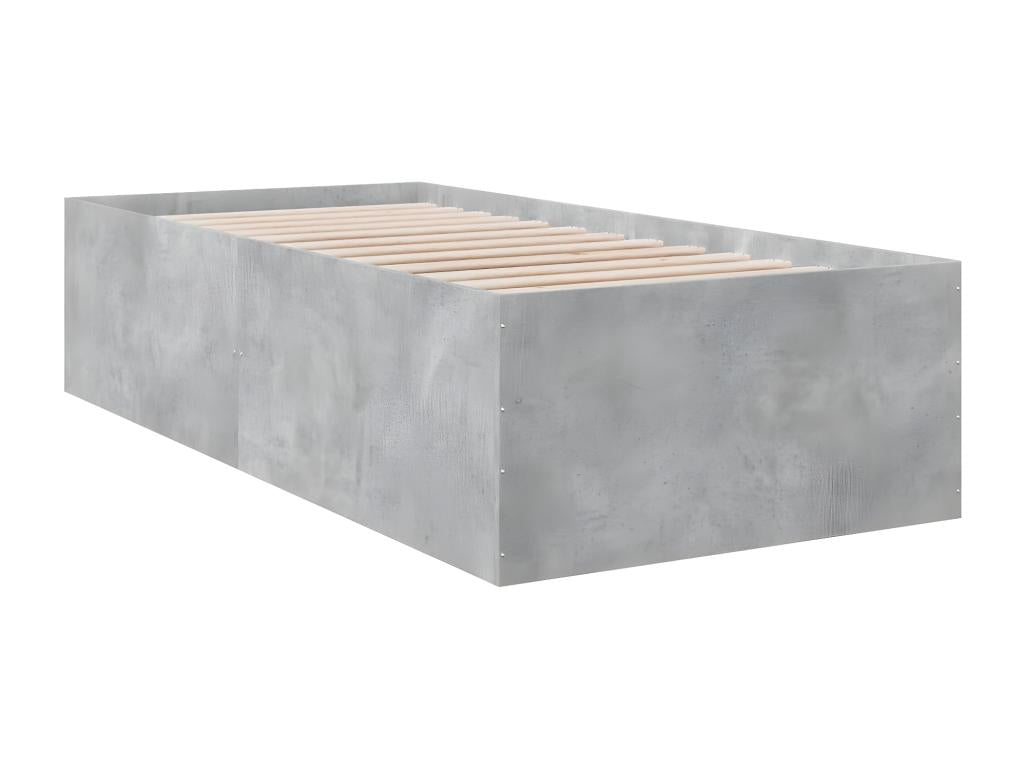 Bed frame without mattress, concrete grey, 90x200 cm