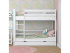 Wooden bunk bed - with drawer N02 White 120x180