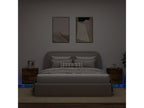 Bedside cabinets and LED furniture, 2 pieces, smoked oak