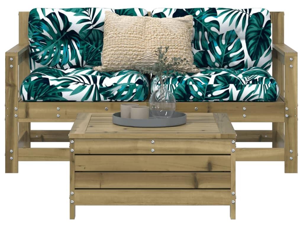 3-piece garden furniture set made of impregnated pine wood