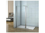 Walk-in shower enclosure 80 x 40 x 200 cm with pivoting return panel - 8 mm tempered glass - With 90 cm cuttable support bar