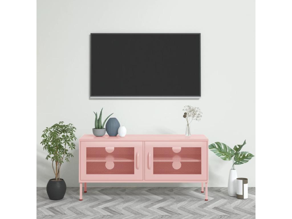 Pink TV stand 105x35x50 cm Steel