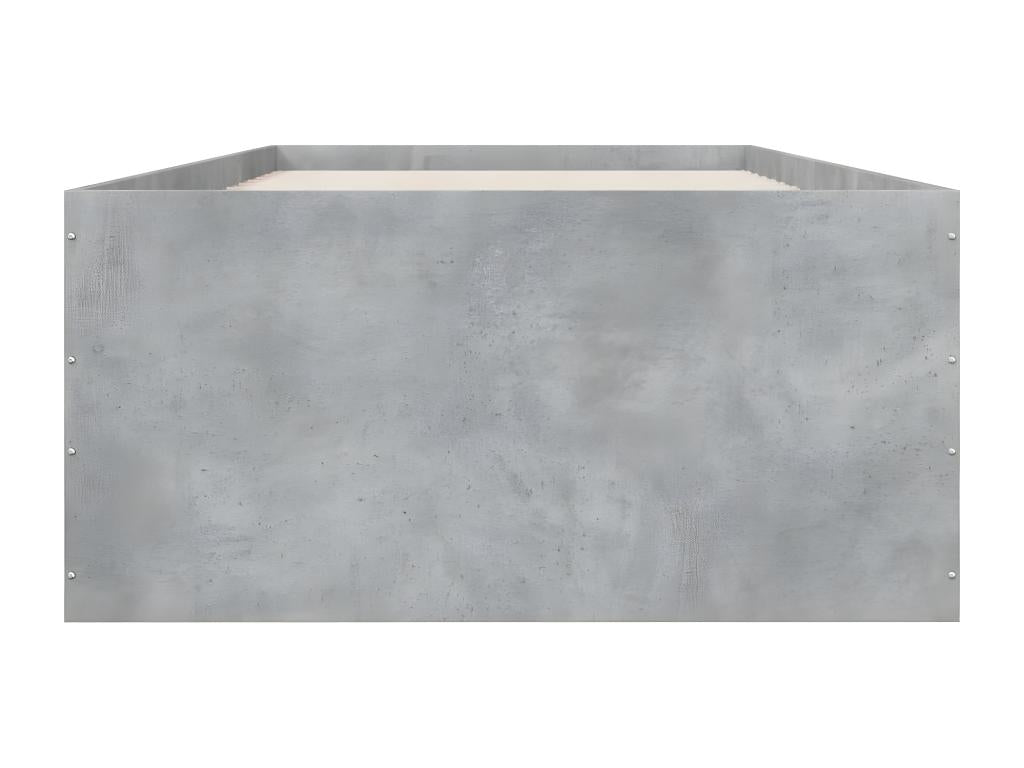 Bed frame without mattress, concrete grey, 90x200 cm