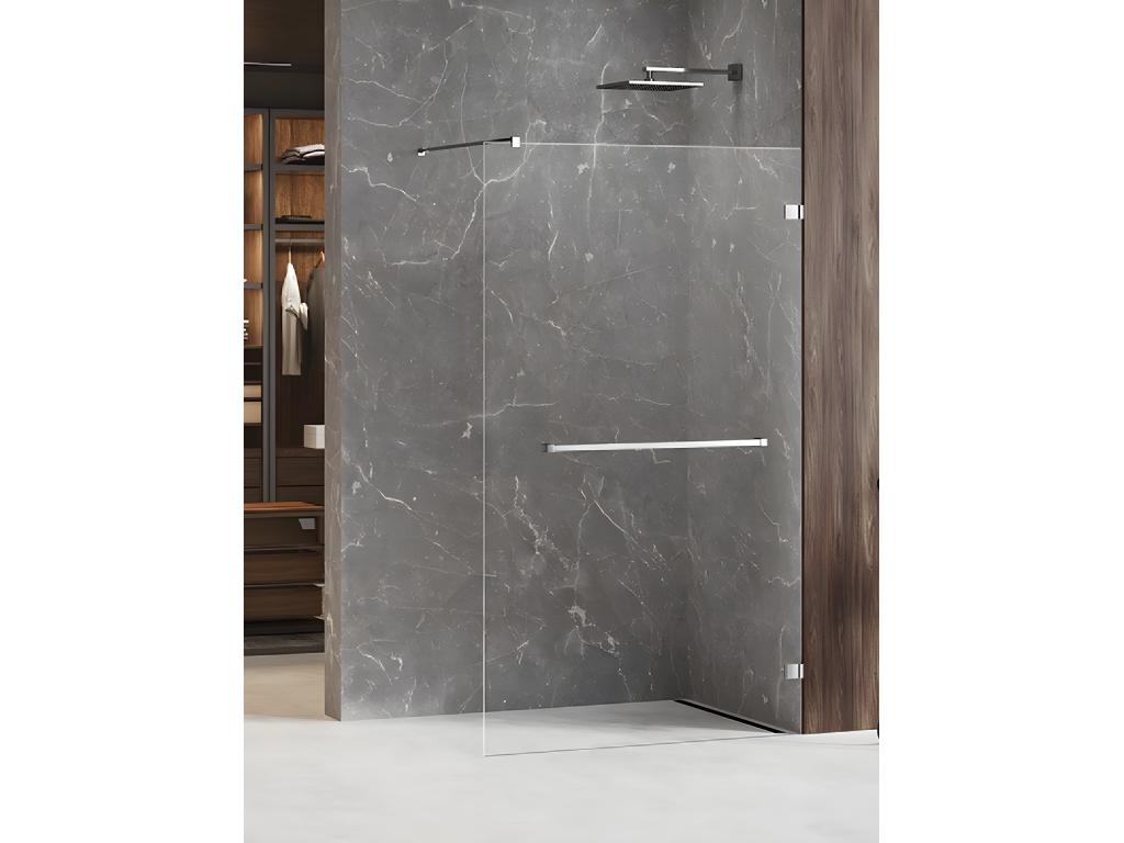 Homzora walk-in shower enclosure with towel rail, 150 cm, MAJORCA, Homzora