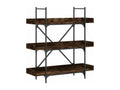 3-tier smoked oak bookcase 100x33x108.5