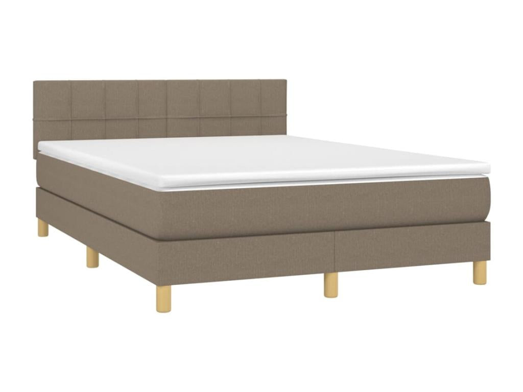 Upholstered bed base with Meubiana mattress 140x190 cm Fabric