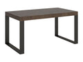 Extendable table 90x160/420 cm Tecno Walnut with Anthracite frame