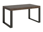 Extendable table 90x160/420 cm Tecno Walnut with Anthracite frame