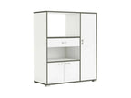 White microwave kitchen base cabinet - Meubiana - W 90 x D 40 x H 108 cm