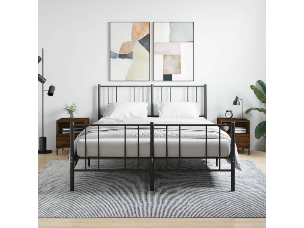 Bedside tables, 2 pcs, brown oak, 40x35x47.5