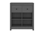 Grey sideboard 70x35x80 cm Solid pine wood