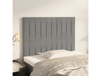 2-piece headboard set, light grey, 80x5x78/88 cm, velvet