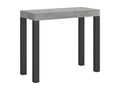 Extendable console 90x40/196 cm Everyday Small Concrete Gray Anthracite frame