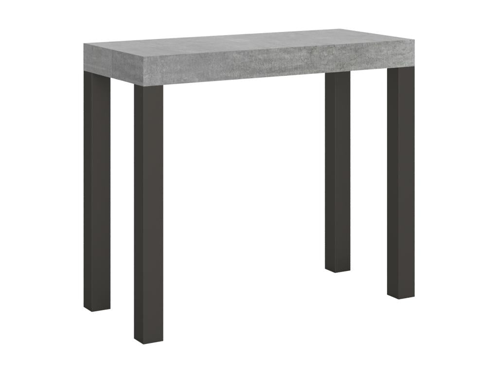 Extendable console 90x40/196 cm Everyday Small Concrete Gray Anthracite frame