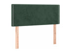 Upholstered bed base and mattress, dark green, 80x200 cm, velvet