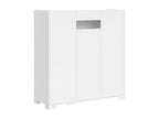 Meubiana high-gloss white 3-door sideboard, 103x35x110 cm