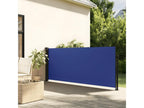 Retractable blue side awning 140x300 cm