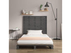 Wall-mounted headboard, grey, 96x3x91.5 cm, solid pine wood