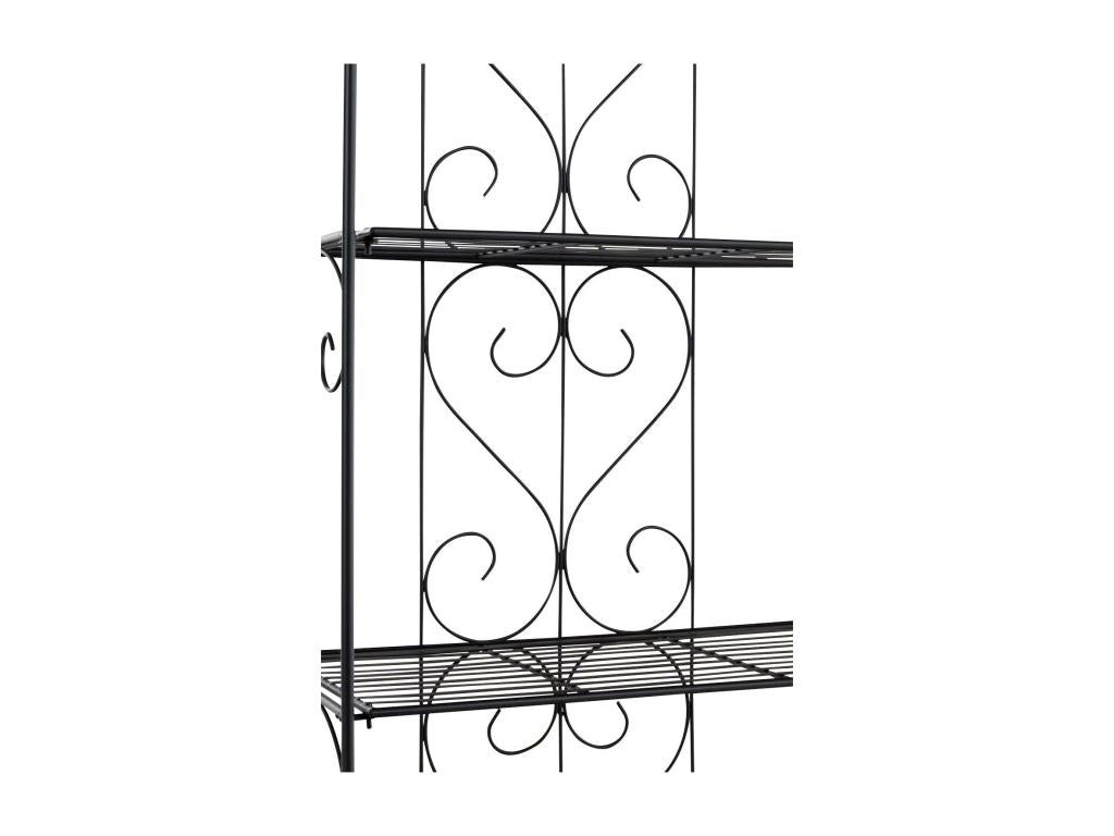 Freestanding shelves - Metal - 60x30x160cm - Black - Homzora