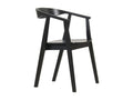Set of 2 black wooden designer chairs by Meubiana