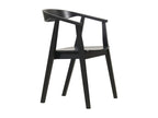 Set of 2 black wooden designer chairs by Meubiana