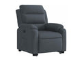 Dark grey velvet electric recliner