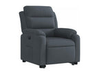Dark grey velvet electric recliner