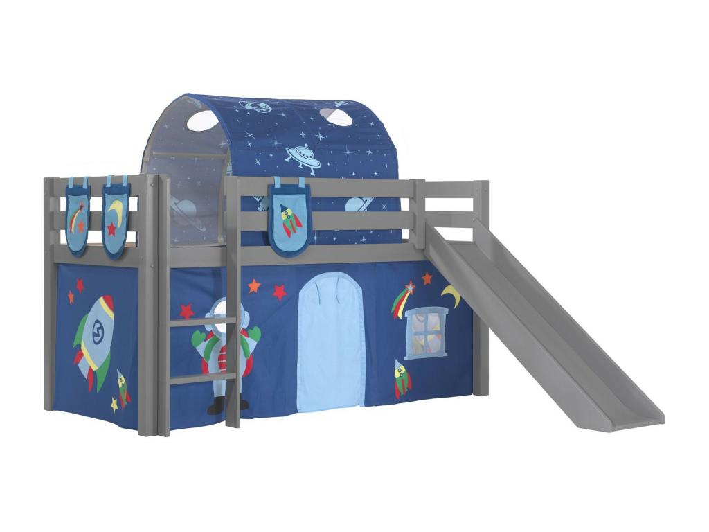 Pack - Children's Bed Tent with 3 Pockets / Tunnel Meubiana Astronaut II Grey