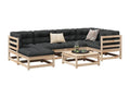 7-piece garden furniture set made of solid pine wood