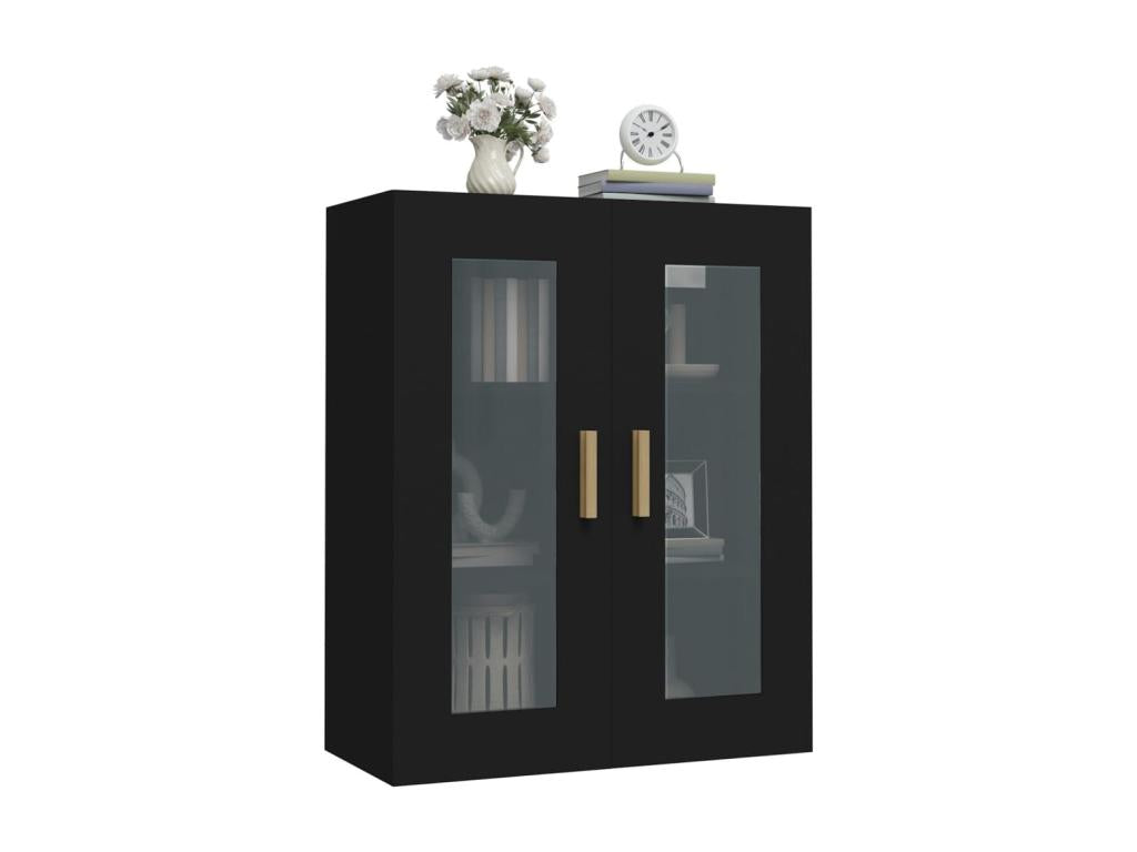 Black wall-mounted cabinet, 69.5x34x90 cm