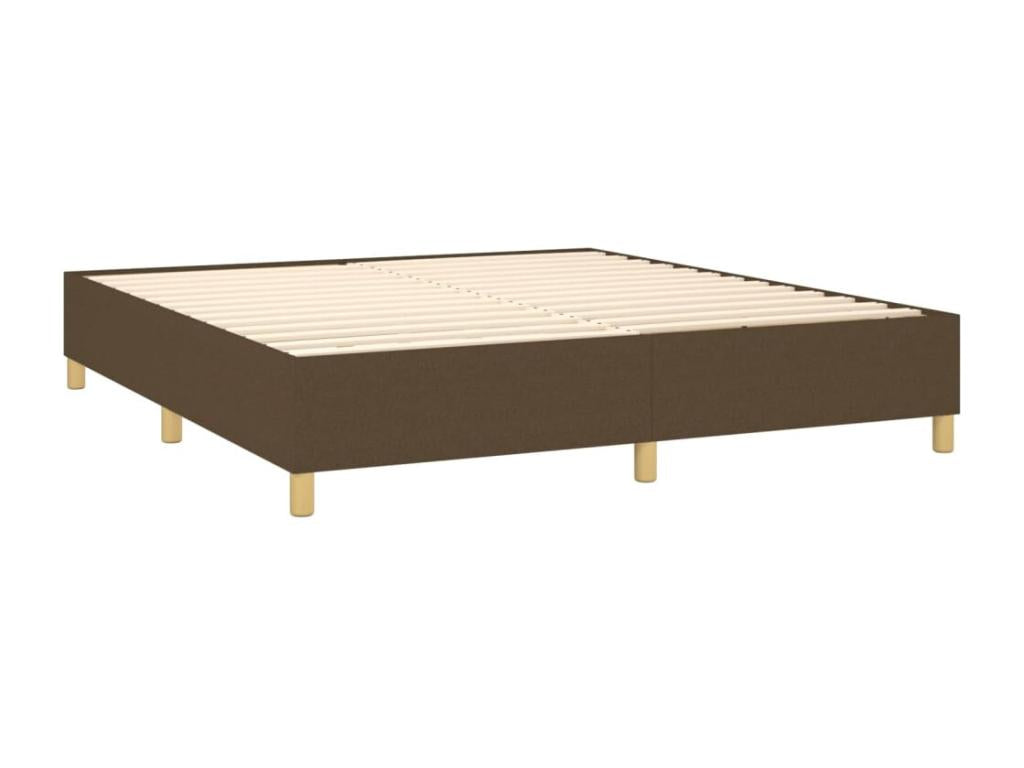 Meubiana bed base with mattress and LED light, dark brown, 180x200 cm