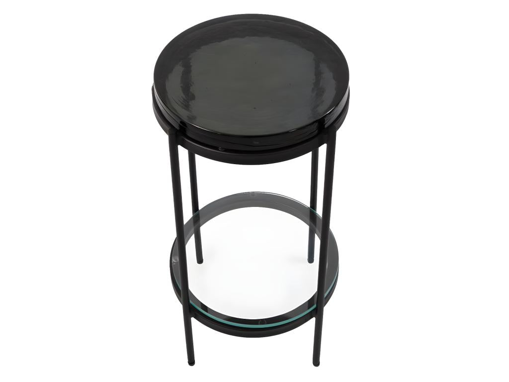 Meubiana grey glass top side table