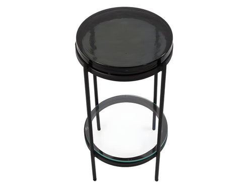 Meubiana grey glass top side table