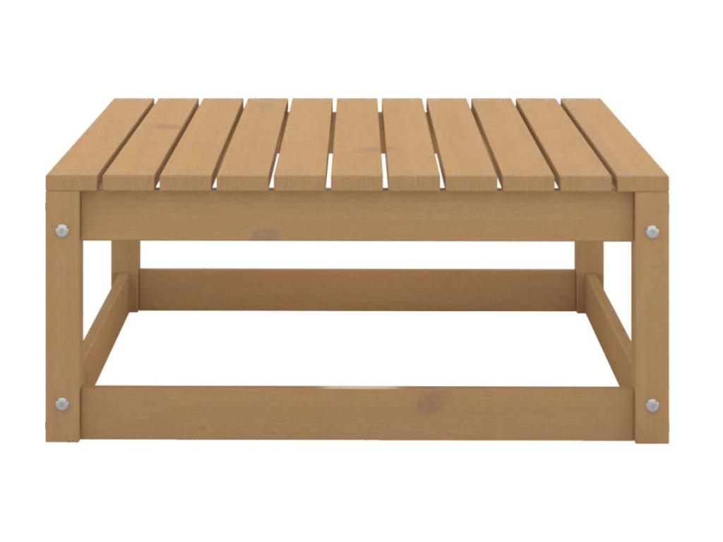 Garden footrest 70x70x30 Honey brown Solid pine wood