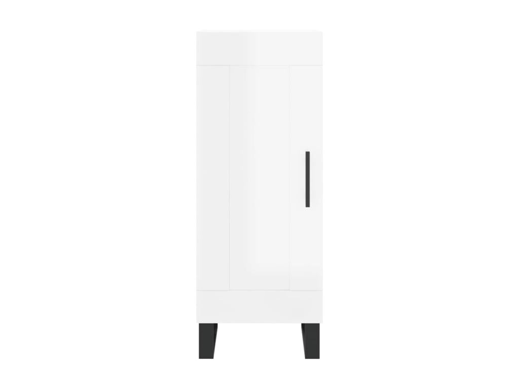 High-gloss white sideboard, 34.5x34x180 cm, engineered wood