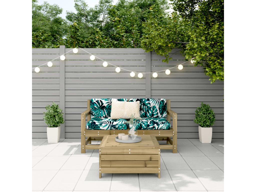 3-piece garden furniture set made of impregnated pine wood