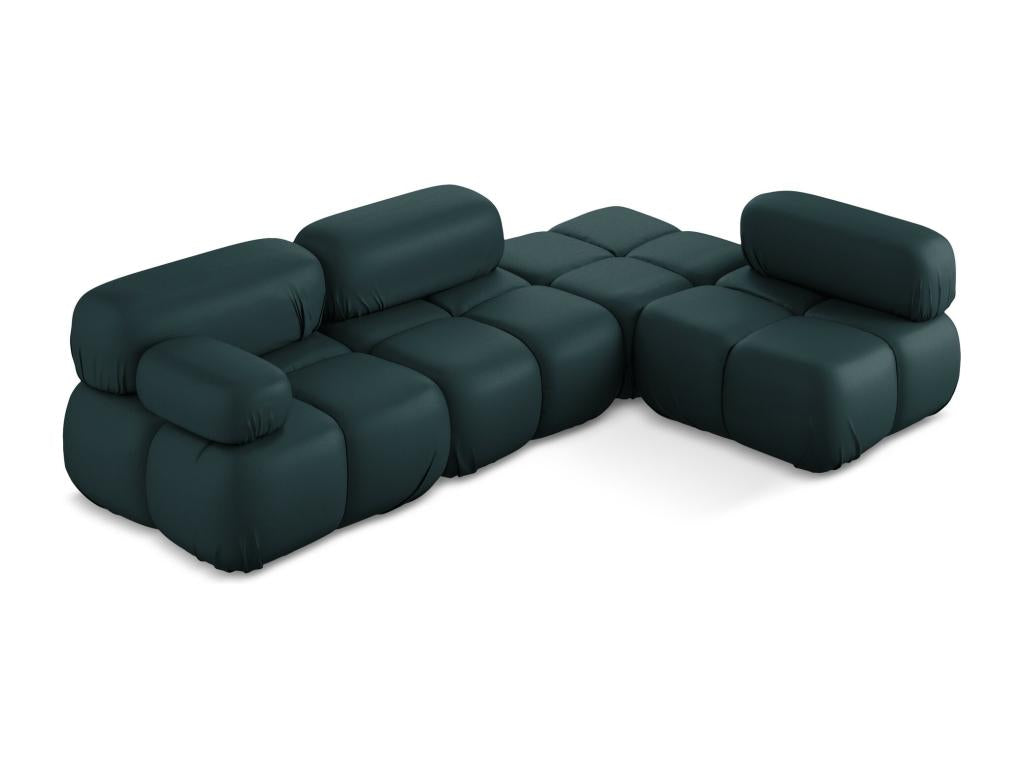 Meubiana Modular Right-Hand Corner Sofa in Artificial Leather - Navy Blue