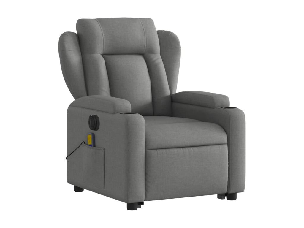 Dark Grey Fabric Electric Massage Recliner