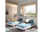 Meubiana - Set of 2 Stackable 90x200cm White Puzzle Beds